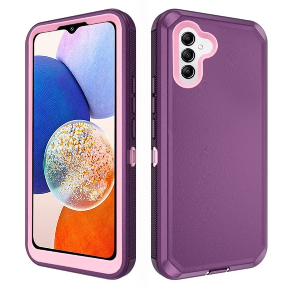 Asuwish Compatible with Samsung Galaxy A14/M14 5G Phone Case Hybrid Rugged Shockproof Hard Protective Drop Proof Full Body Heavy Duty Mobile Cell Cover for A 14 4G 14A 14M G5 Women Men Purple