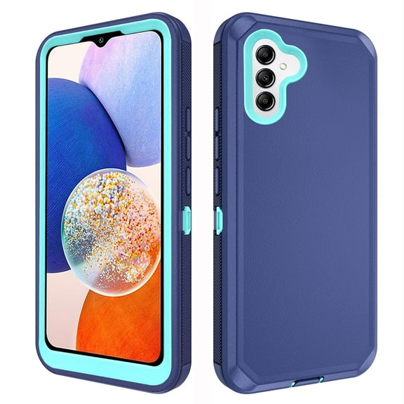 Asuwish Compatible with Samsung Galaxy A14/M14 5G Phone Case Hybrid Rugged Shockproof Hard Protective Drop Proof Full Body Heavy Duty Mobile Cell Cover for A 14 4G 14A 14M G5 Women Men Blue