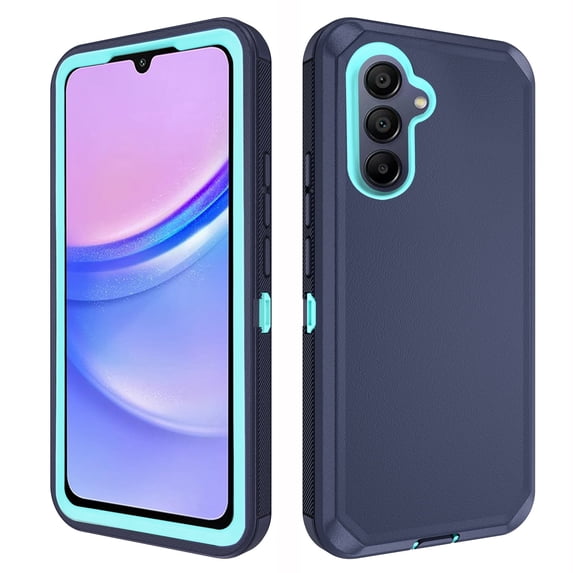 Asuwish Compatible with Samsung Galaxy A15 5G/4G Phone Case Hybrid Rugged Shockproof Hard Protective Drop Proof Full Body Heavy Duty Mobile Cell Cover for A 15 G5 15A Women Men Blue