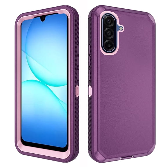 Asuwish Compatible with Samsung Galaxy A17 5G/4G Phone Case Hybrid Rugged Shockproof Hard Protective Drop Proof Full Body Heavy Duty Mobile Cell Cover for A 17 G5 17A Women Men Purple