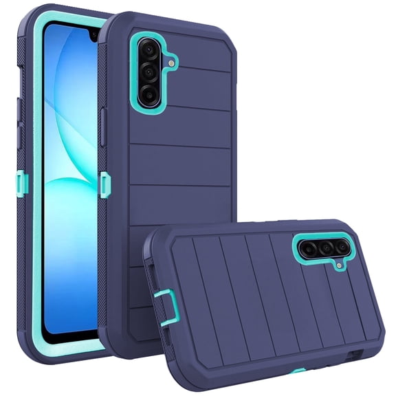 Asuwish Compatible with Samsung Galaxy A17 5G/4G Phone Case Hybrid Rugged Shockproof Hard Protective Drop Proof Full Body Heavy Duty Mobile Cell Cover for SM A 17 17A Women Men Blue