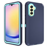 Asuwish Compatible with Samsung Galaxy A25 5G Phone Case Hybrid Rugged Shockproof Hard Protective Drop Proof Full Body Heavy Duty Mobile Cell Cover for A 25 25A SM-A256U Women Men Blue
