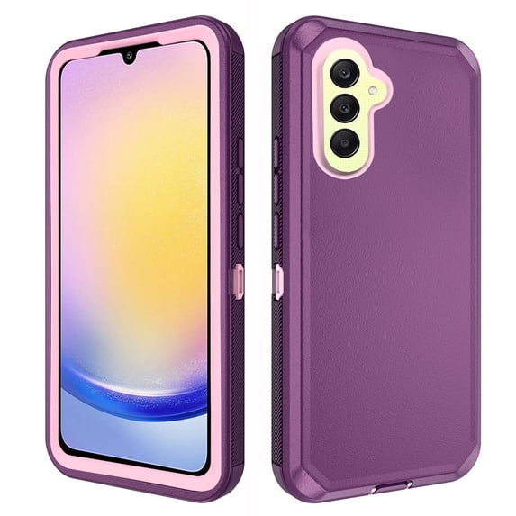Asuwish Compatible with Samsung Galaxy A25 5G Phone Case Hybrid Rugged Shockproof Hard Protective Drop Proof Full Body Heavy Duty Mobile Cell Cover for A 25 25A SM-A256U Women Men Purple