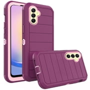 Asuwish Compatible with Samsung Galaxy A26 5G Phone Case Hybrid Rugged Shockproof Hard Protective Drop Proof Full Body Heavy Duty Mobile Cell Cover for A 26 G5 Women Men Purple
