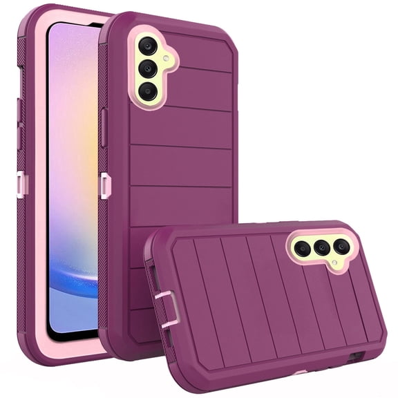 Asuwish Compatible with Samsung Galaxy A26 5G Phone Case Hybrid Rugged Shockproof Hard Protective Drop Proof Full Body Heavy Duty Mobile Cell Cover for A 26 G5 Women Men Purple