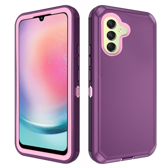 Asuwish Compatible with Samsung Galaxy A26 5G Phone Case Hybrid Rugged Shockproof Hard Protective Drop Proof Full Body Heavy Duty Mobile Cell Cover for A 26 G5 Women Men Purple