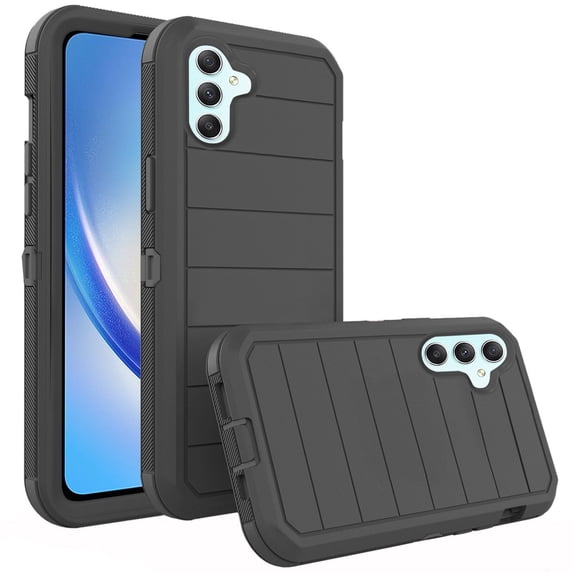 Asuwish Compatible with Samsung Galaxy A34 5G Phone Case Hybrid Rugged Shockproof Hard Protective Drop Proof Full Body Heavy Duty Mobile Cell Cover for A 34 34A Women Men Black