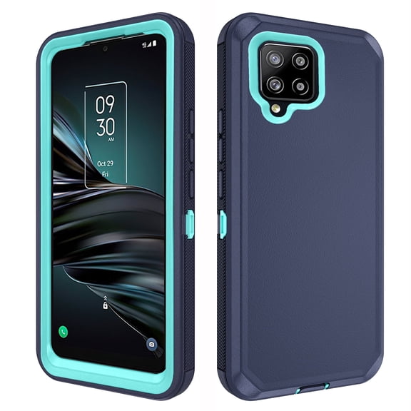 Asuwish Compatible with Samsung Galaxy A42 5G Phone Case Hybrid Rugged Shockproof Hard Protective Drop Proof Full Body Heavy Duty Mobile Cell Cover for A 42 G5 42A S42 4G 2021 Women Men Blue