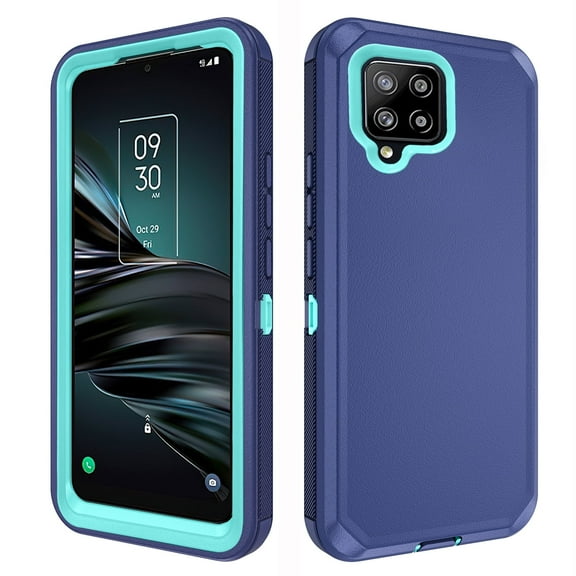 Asuwish Compatible with Samsung Galaxy A42 5G Phone Case Hybrid Rugged Shockproof Hard Protective Drop Proof Full Body Heavy Duty Mobile Cell Cover for A 42 G5 42A S42 4G 2021 Women Men Blue