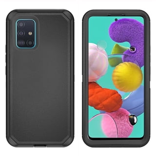 Asuwish Compatible with Samsung Galaxy A51 4G Phone Case Hybrid Rugged Shockproof Hard Protective Drop Proof Full Body Heavy Duty Mobile Cell Cover for A 51 M40S 51A A515F S51 Women Men Black