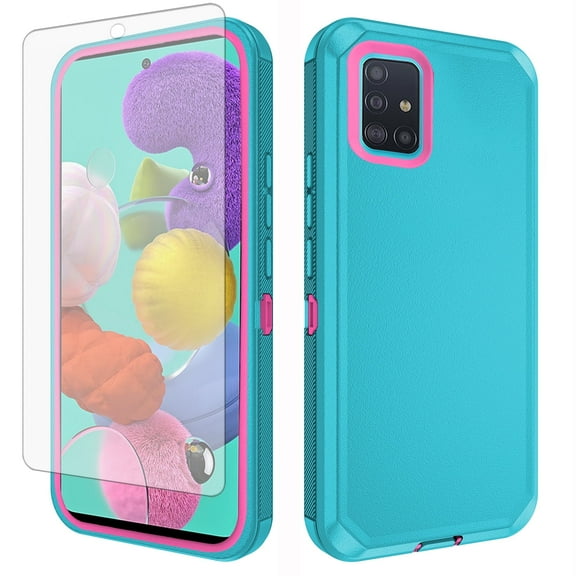 Asuwish Compatible with Samsung Galaxy A51 5G/A 51 5G UW Verizon Phone Case Hybrid Rugged Shockproof Hard Protective Drop Proof Full Body Heavy Duty Mobile Cell Cover for 51A G5 S51 Women Men Green