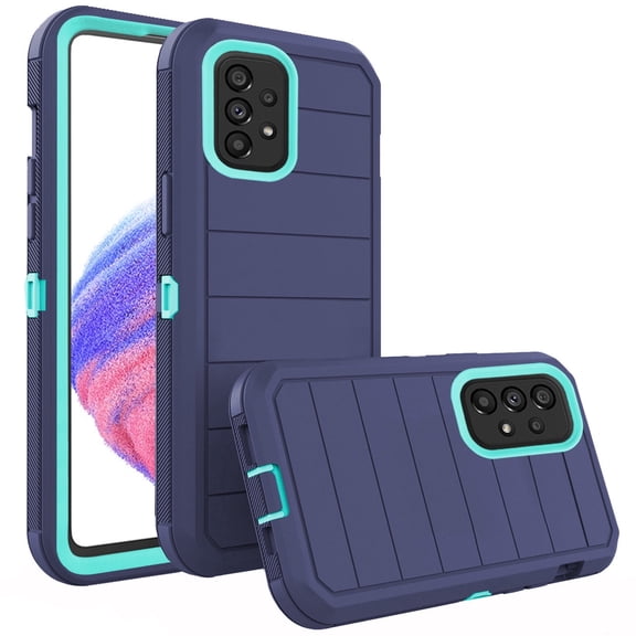 Asuwish Compatible with Samsung Galaxy A53 5G Phone Case Hybrid Rugged Shockproof Hard Protective Drop Proof Full Body Heavy Duty Mobile Cell Cover for A 53 G5 53A SM A536U 6.5" 2022 Women Men Blue