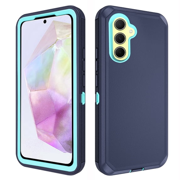 Asuwish Compatible with Samsung Galaxy A55 5G Phone Case Hybrid Rugged Shockproof Hard Protective Drop Proof Full Body Heavy Duty Mobile Cell Cover for A 55 55A A555G Women Men Blue