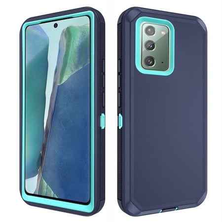 Asuwish Compatible with Samsung Galaxy Note 20 5G Phone Case Hybrid Rugged Shockproof Hard Protective Drop Proof Full Body Heavy Duty Mobile Cell Cover for Note20 Notes 20s Twenty Women Men Blue