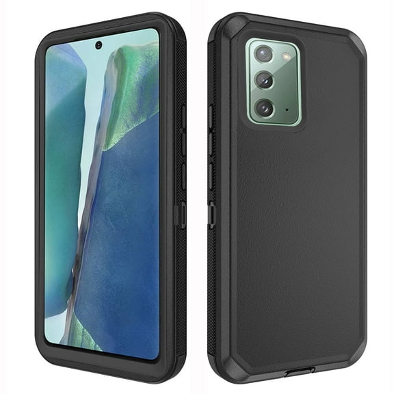 Asuwish Compatible with Samsung Galaxy Note 20 5G Phone Case Hybrid Rugged Shockproof Hard Protective Drop Proof Full Body Heavy Duty Mobile Cell Cover for Note20 Notes 20s Twenty Women Men Black