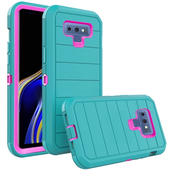 Asuwish Compatible with Samsung Galaxy Note 9 Phone Case Hybrid Rugged Shockproof Hard Protective Drop Proof Full Body Heavy Duty Mobile Cell Cover for Note9 Not S9 Women Men Green