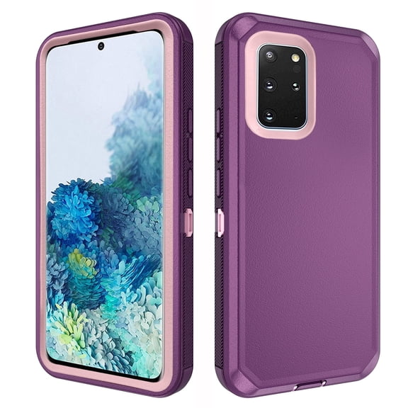 Asuwish Compatible with Samsung Galaxy S20 Plus S20+ 5G Phone Case Hybrid Rugged Shockproof Hard Protective Drop Proof Full Body Heavy Duty Mobile Cell Cover for S20+5G S20plus 20+ Women Men Purple