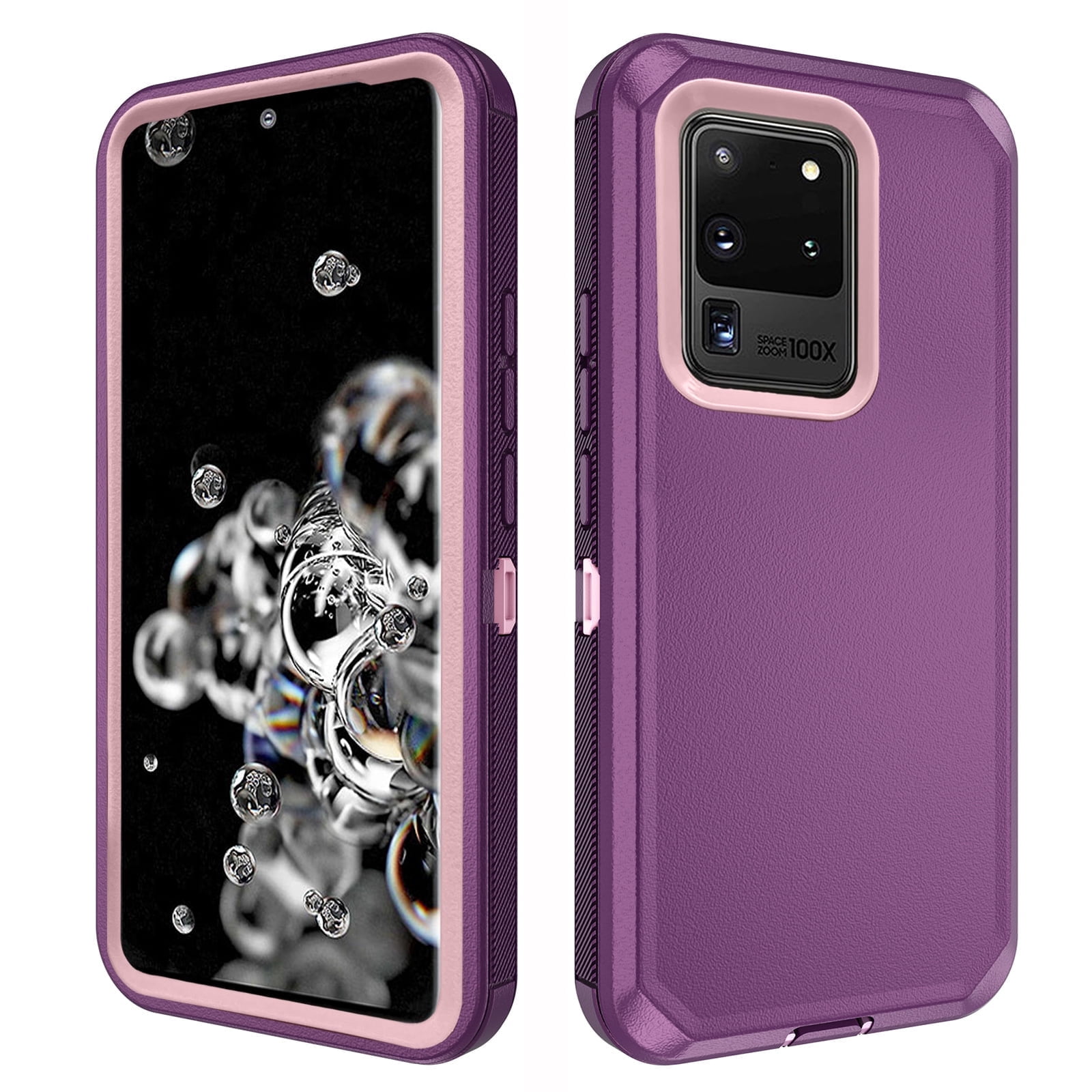 Asuwish Compatible with Samsung Galaxy S20 Ultra 5G Phone Case Hybrid Rugged Shockproof Hard Protective Drop Proof Full Body Heavy Duty Mobile Cell Cover for S20ultra 20S 20ultra G5 Women Men Purple