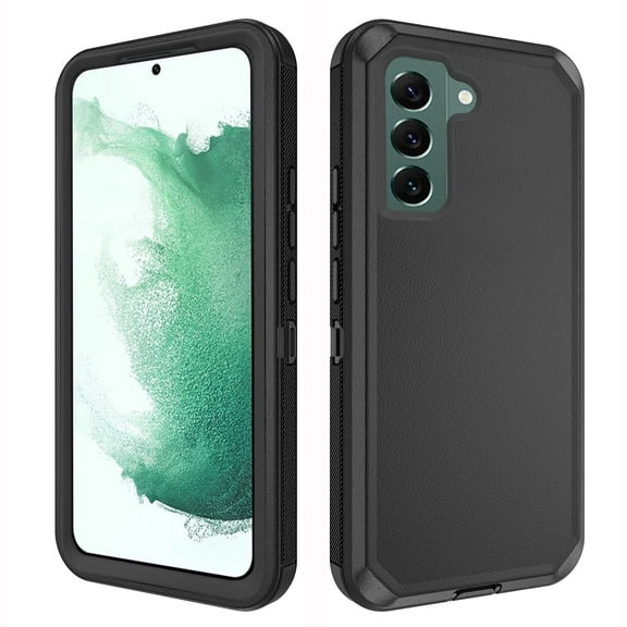 Asuwish Compatible with Samsung Galaxy S22 5G Phone Case Hybrid Rugged Shockproof Hard Protective Drop Proof Full Body Heavy Duty Mobile Cell Cover for S 22 22S 4G G5 6.1 inch Women Men Black
