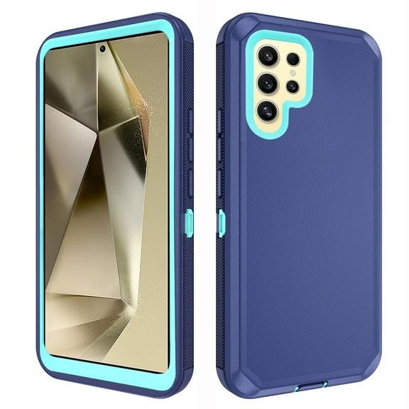 Asuwish Compatible with Samsung Galaxy S24 Ultra 5G Phone Case Hybrid Rugged Shockproof Hard Protective Drop Proof Full Body Heavy Duty Mobile Cell Cover for S24Ultra 24S 24u 24Ultra Women Men Blue