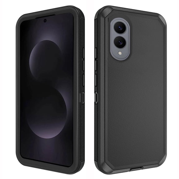 Asuwish Compatible with Samsung Galaxy S25 Edge 5G Phone Case Hybrid Rugged Shockproof Hard Protective Drop Proof Full Body Heavy Duty Mobile Cell Cover for S25Edge 25S S 25 25E 6.66 Women Men Black
