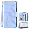 thumbnail image 1 of Asuwish Compatible with Samsung Galaxy S4 Wallet Case Lanyard Leather Flip Card Holder Stand Wrist Strap Cell Phone Cover for S 4 4S GS4 I9500 Women Men Blue, 1 of 5