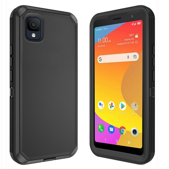 Asuwish Compatible with TCL Ion Z Phone Case Hybrid Rugged Shockproof Hard Protective Drop Proof Full Body Heavy Duty Mobile Cell Cover for TCL IonZ T501C T501L Women Men Black
