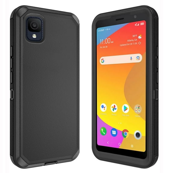 Asuwish Compatible with TCL Ion Z Phone Case Hybrid Rugged Shockproof Hard Protective Drop Proof Full Body Heavy Duty Mobile Cell Cover for TCL IonZ T501C T501L Women Men Black