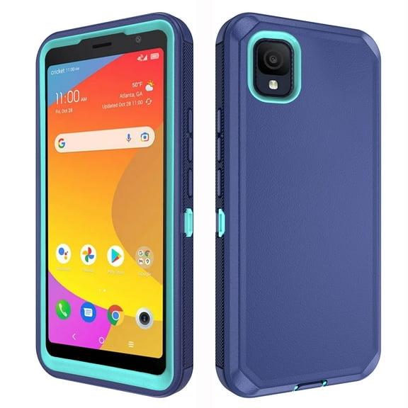 Asuwish Compatible with TCL Ion Z Phone Case Hybrid Rugged Shockproof Hard Protective Drop Proof Full Body Heavy Duty Mobile Cell Cover for TCL IonZ T501C T501L Women Men Blue