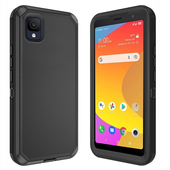 Asuwish Compatible with TCL Ion Z Phone Case Hybrid Rugged Shockproof Hard Protective Drop Proof Full Body Heavy Duty Mobile Cell Cover for TCL IonZ T501C T501L Women Men Black