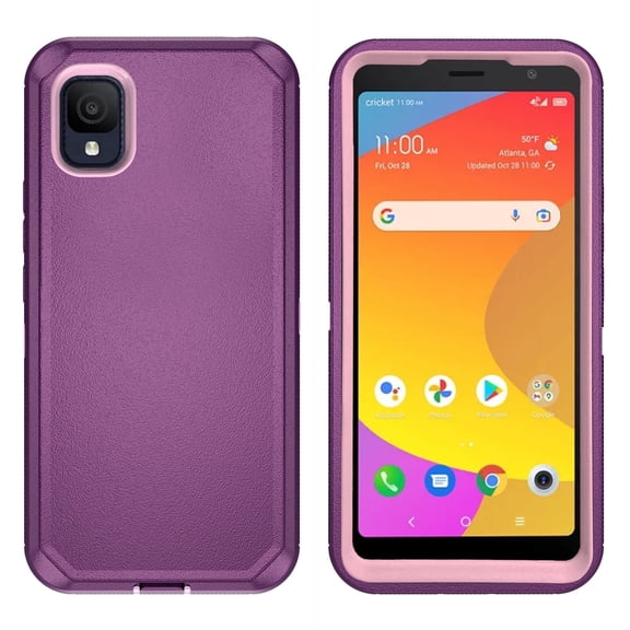 Asuwish Compatible with TCL Ion Z Phone Case Hybrid Rugged Shockproof Hard Protective Drop Proof Full Body Heavy Duty Mobile Cell Cover for TCL IonZ T501C T501L Women Men Purple