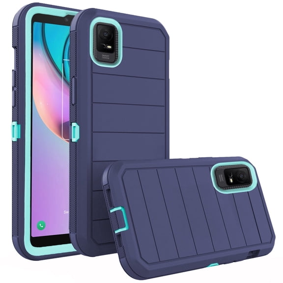 Asuwish Compatible with TCL Ion Z Phone Case Hybrid Rugged Shockproof Hard Protective Drop Proof Full Body Heavy Duty Mobile Cell Cover for TCL IonZ T501C T501L Women Men Blue