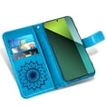 thumbnail image 1 of Asuwish Compatible with Xiaomi Redmi Note 13 Pro 5G/Poco X6 Wallet Phone Case and Tempered Glass Screen Protector Flip Credit Card Holder Stand Mandala Flower Cell Cover for 13Pro 6X Women Men Blue, 1 of 9