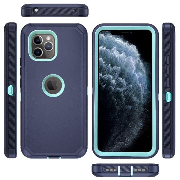 Asuwish Compatible with iPhone 11 Pro Max 6.5 Phone Case Hybrid Rugged Shockproof Hard Protective Drop Proof Full Body Heavy Duty Mobile Cell Cover for iPhone11 11pro Promax iXI Plus Women Men Blue