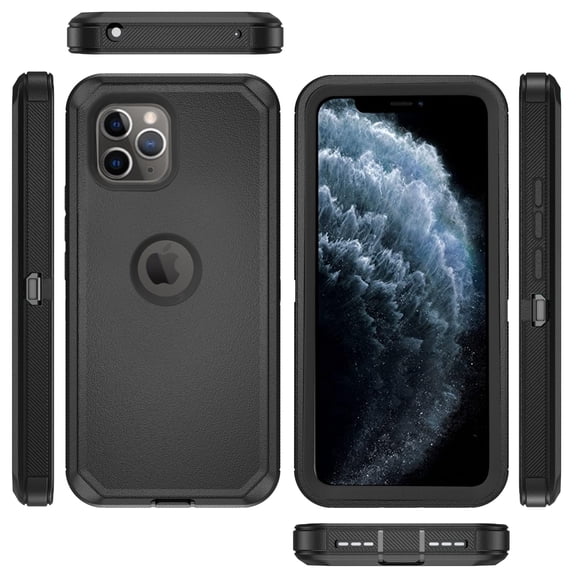 Asuwish Compatible with iPhone 11 Pro Max 6.5 Phone Case Hybrid Rugged Shockproof Hard Protective Drop Proof Full Body Heavy Duty Mobile Cell Cover for iPhone11 11pro Promax iXI Plus Women Men Black