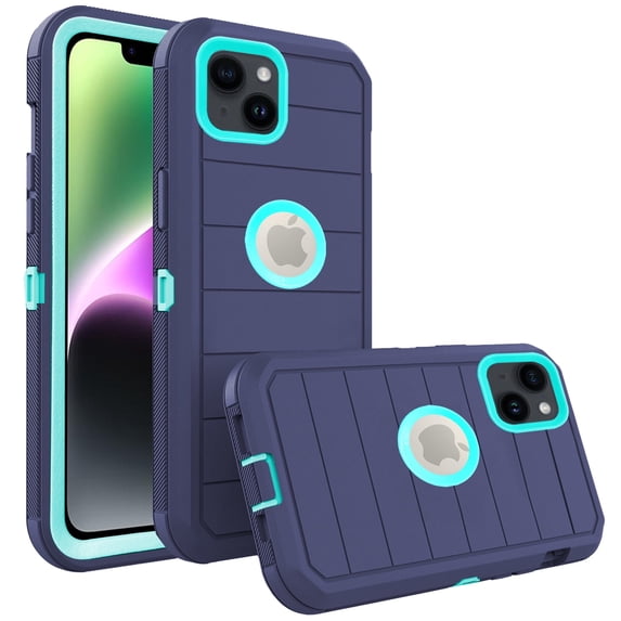 Asuwish Compatible with iPhone 14 6.1 inch Phone Case Hybrid Rugged Shockproof Hard Protective Drop Proof Full Body Heavy Duty Mobile Cell Cover for iPhone14 5G i i-Phone i14 14Case Women Men Blue