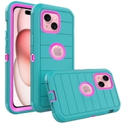 Asuwish Compatible with iPhone 15 6.1 inch Phone Case Hybrid Rugged Shockproof Hard Protective Drop Proof Full Body Heav