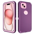 thumbnail image 1 of Asuwish Compatible with iPhone 15 6.1 inch Phone Case Hybrid Rugged Shockproof Hard Protective Drop Proof Full Body Heavy Duty Mobile Cell Cover for i Phone15 i15 15Case Women Men Purple, 1 of 9