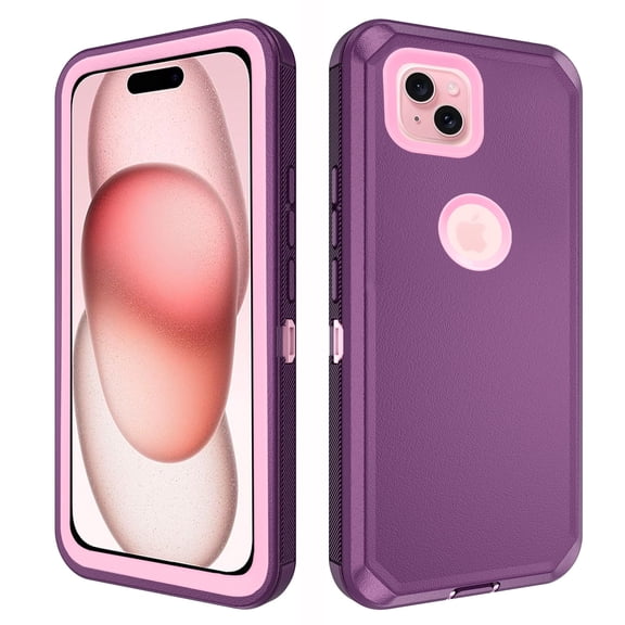 Asuwish Compatible with iPhone 15 Plus 6.7 inch Phone Case Hybrid Rugged Shockproof Hard Protective Drop Proof Full Body Heavy Duty Mobile Cell Cover for i Phone15 15+ i15 + 15Plus Women Men Purple