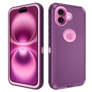 Asuwish Compatible with iPhone 16 6.1 inch Phone Case Hybrid Rugged Shockproof Hard Protective Drop Proof Full Body Heav