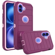 Asuwish Compatible with iPhone 16 6.1 inch Phone Case Hybrid Rugged Shockproof Hard Protective Drop Proof Full Body Heav