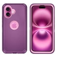 thumbnail image 1 of Asuwish Compatible with iPhone 16 Plus 6.7 inch Phone Case Hybrid Rugged Shockproof Hard Protective Drop Proof Full Body Heavy Duty Mobile Cell Cover for i Phone16 16+ i16 + 16Plus Women Men Purple, 1 of 9
