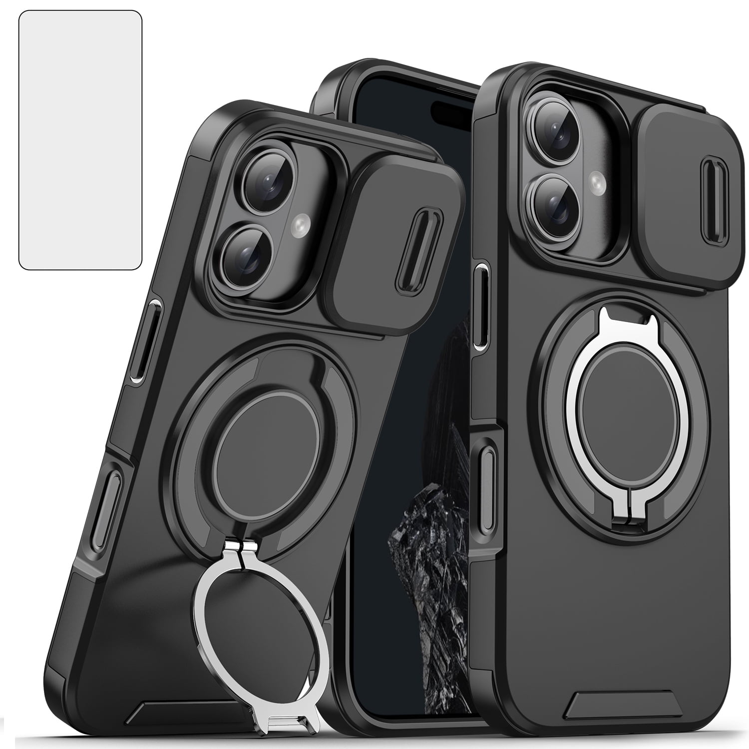 Asuwish Compatible with iPhone 16 Plus 6.7 inch Phone Case Slide Camera ...