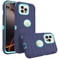 thumbnail image 1 of Asuwish Compatible with iPhone 16 Pro 6.3 inch Phone Case Hybrid Rugged Shockproof Hard Protective Drop Proof Full Body Heavy Duty Mobile Cell Cover for i Phone16 i16 16Pro Women Men Blue, 1 of 7