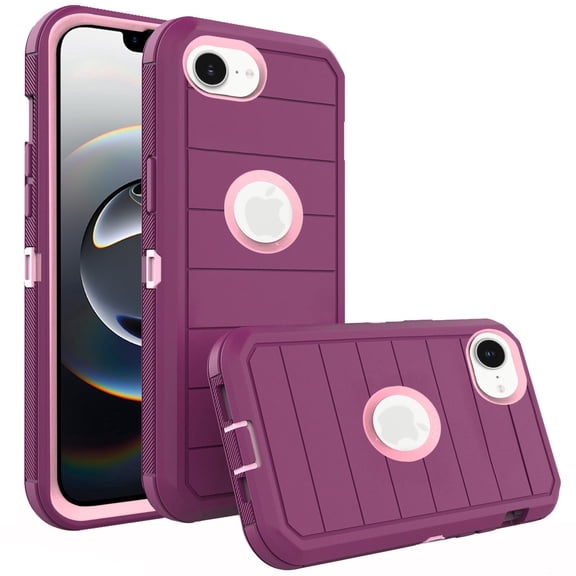 Asuwish Compatible with iPhone 16e/SE 2025/SE 4 Phone Case Hybrid Rugged Shockproof Hard Protective Drop Proof Full Body Heavy Duty Mobile Cell Cover for i16e SE4 Generation 16eCase Women Men Purple