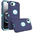 thumbnail image 1 of Asuwish Compatible with iPhone 16e/SE 2025/SE 4 Phone Case Hybrid Rugged Shockproof Hard Protective Drop Proof Full Body Heavy Duty Mobile Cell Cover for i16e SE4 Generation 16eCase Women Men Blue, 1 of 7