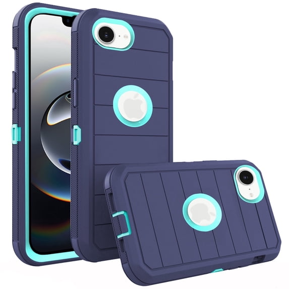 Asuwish Compatible with iPhone 16e/SE 2025/SE 4 Phone Case Hybrid Rugged Shockproof Hard Protective Drop Proof Full Body Heavy Duty Mobile Cell Cover for i16e SE4 Generation 16eCase Women Men Blue