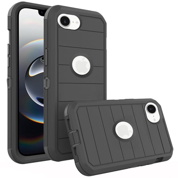 Asuwish Compatible with iPhone 16e/SE 2025/SE 4 Phone Case Hybrid Rugged Shockproof Hard Protective Drop Proof Full Body Heavy Duty Mobile Cell Cover for i16e SE4 Generation 16eCase Women Men Black