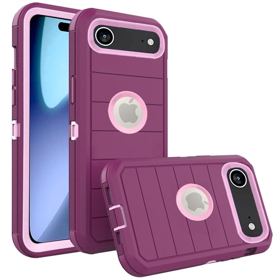 Asuwish Compatible with iPhone 17 Air (6.5 inch) Phone Case Hybrid Rugged Shockproof Hard Protective Drop Proof Full Body Heavy Duty Mobile Cell Cover for i Phone17Air i17 17Air Women Men Purple