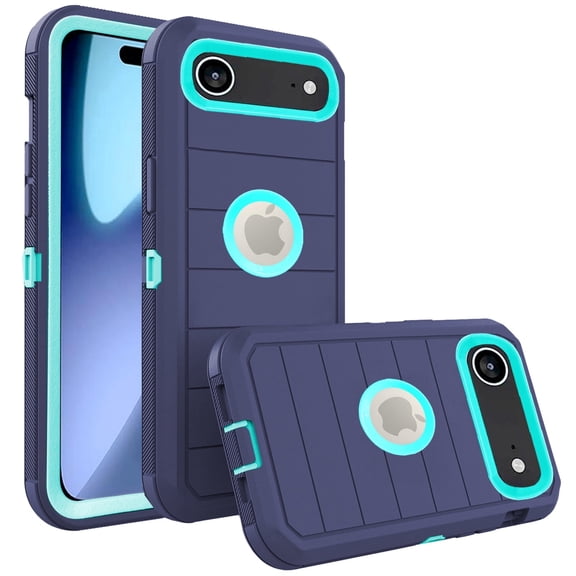 Asuwish Compatible with iPhone 17 Air (6.5 inch) Phone Case Hybrid Rugged Shockproof Hard Protective Drop Proof Full Body Heavy Duty Mobile Cell Cover for i Phone17Air i17 17Air Women Men Blue